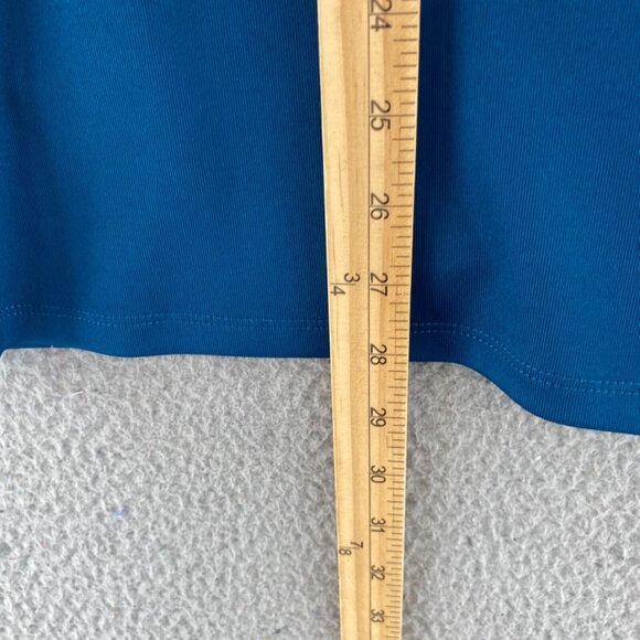 Kasper Jacket Womens L Blue Open Front 3/4 Sleeves Stretch Knit Everyday Casual - Picture 8 of 11